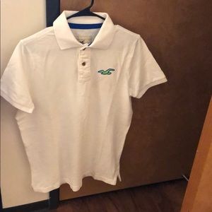 Hollister white polo